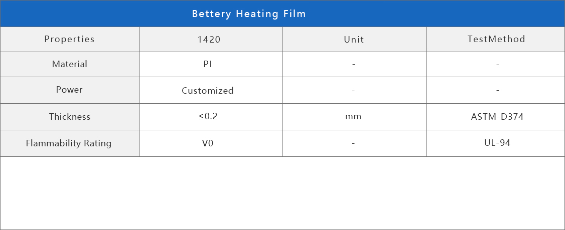 Battery Heating Film  Series